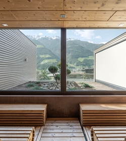 Saunen im Wellnesshotel in Naturns, Südtirol, Italien